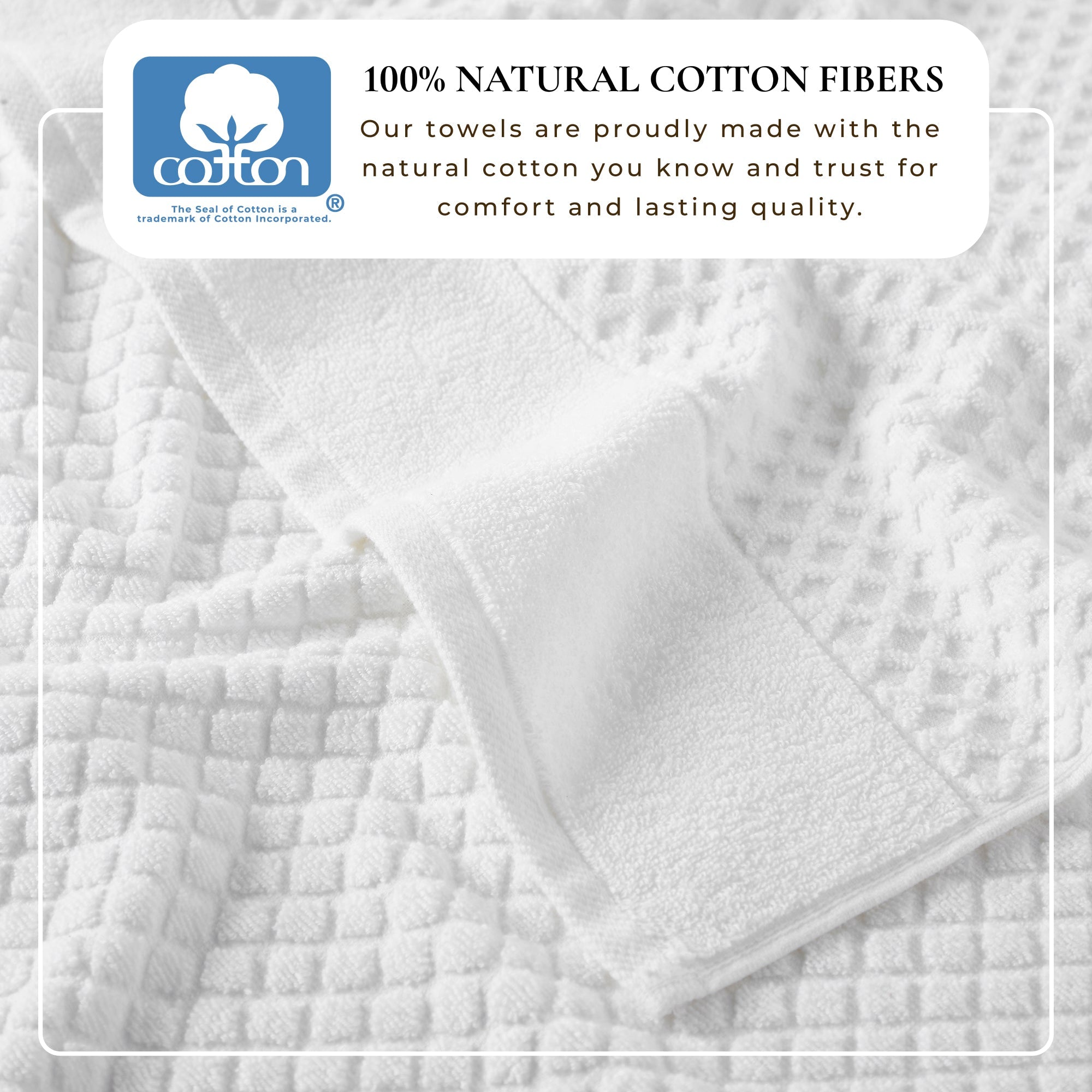 Cotton Diamond Waffle Weave Bath Towel Set - Grayson Collection