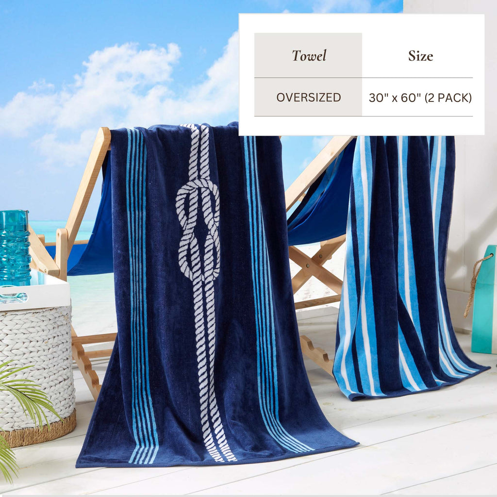 Cotton Velour Beach Towel - Maui Collection
