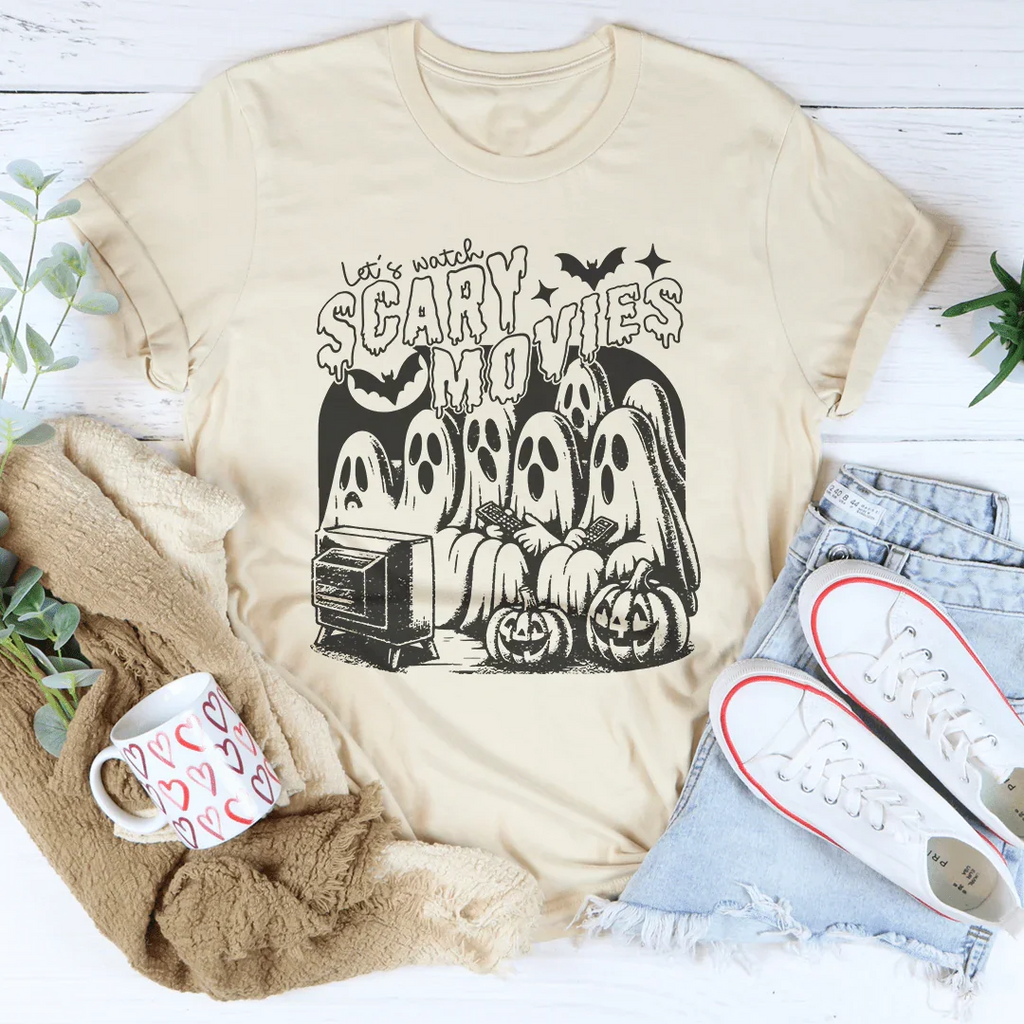 Let's Watch Scary Movies Tee