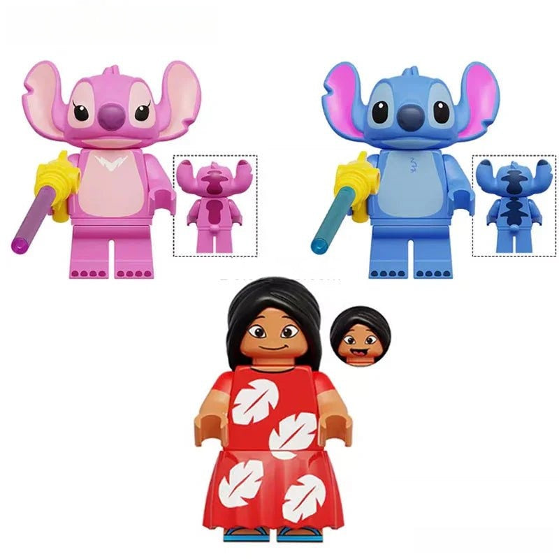 Lilo & Stitch set of 3 Lego Disney Minifigure Toy
