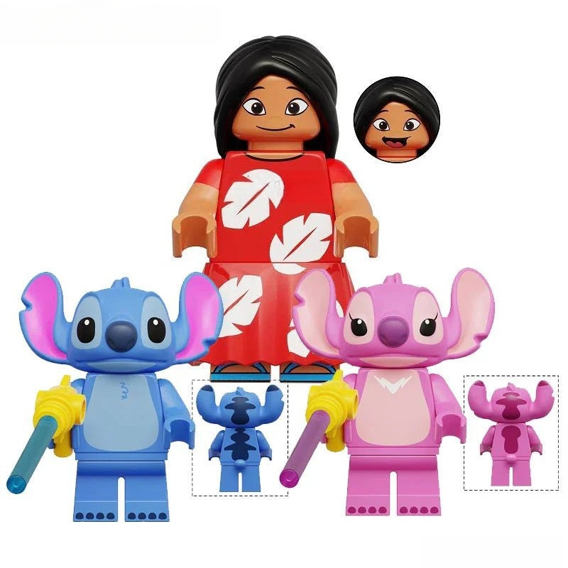 Lilo & Stitch set of 3 Lego Disney Minifigure Toy