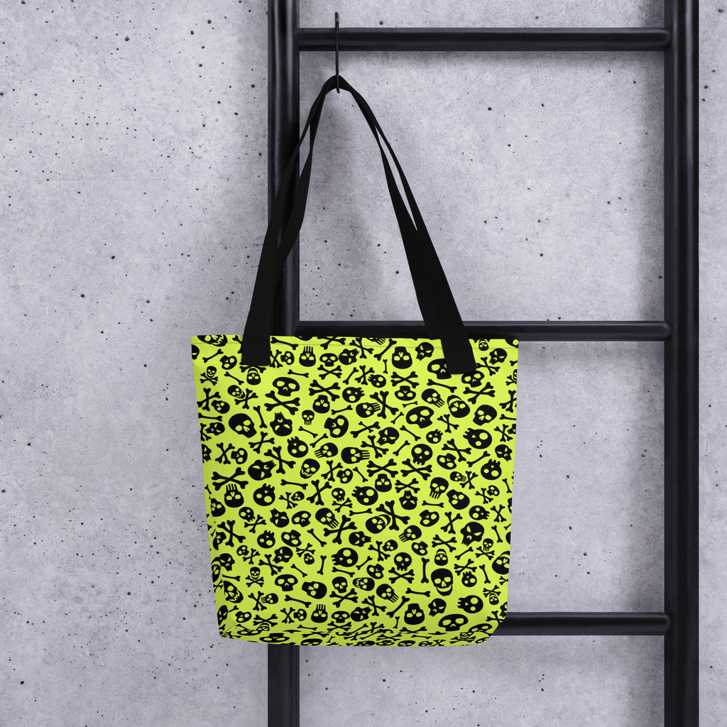 Lime Bones Tote bag