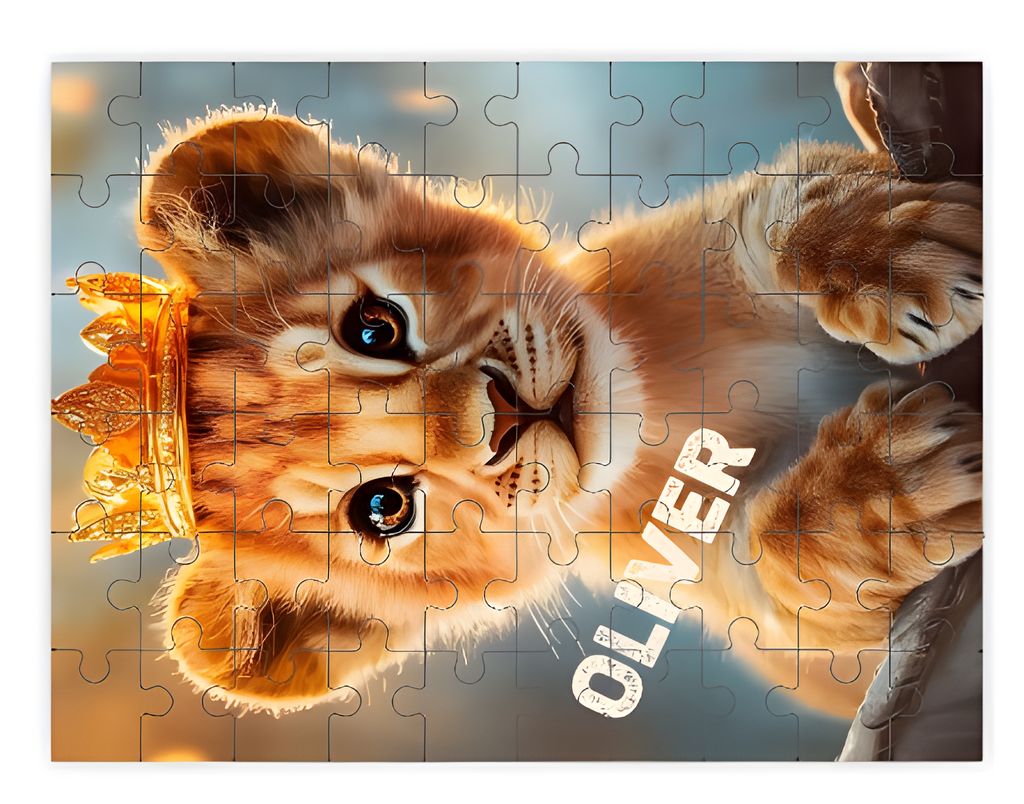 Little Lion King Personalized Wooden Puzzle | 60 Pieces | 15x20cm