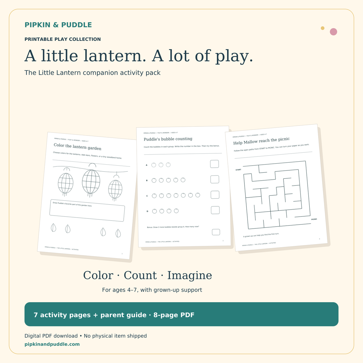 The Little Lantern — Printable Activity Pack
