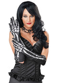 Skeleton Long Costume Gloves
