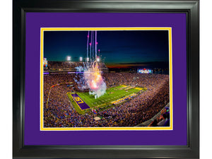Framed Tiger Stadium (Death Valley) LSU Tigers 11"x14" NCAA Football Photo Professionally Matted