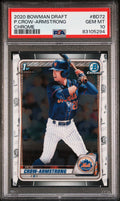 Graded 2020 Topps Bowman Draft Pete Crow Armstrong #BD72 Chrome Rookie RC Baseball Card PSA 10 Gem Mint