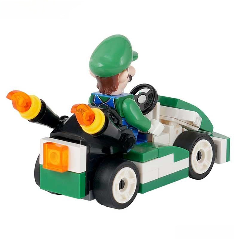 Luigi Kart Brothers Super Mario Minifigure Toy