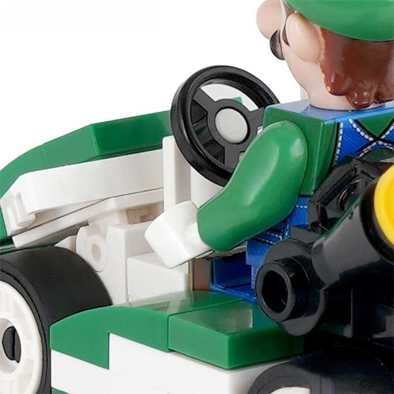 Luigi Kart Brothers Super Mario Minifigure Toy