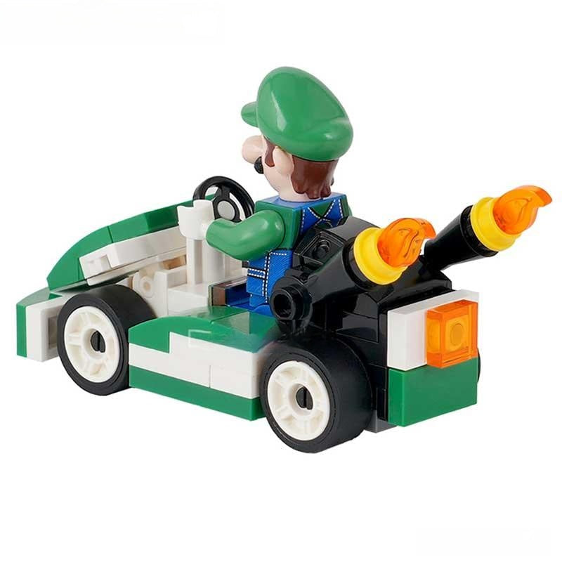 Luigi Kart Brothers Super Mario Minifigure Toy