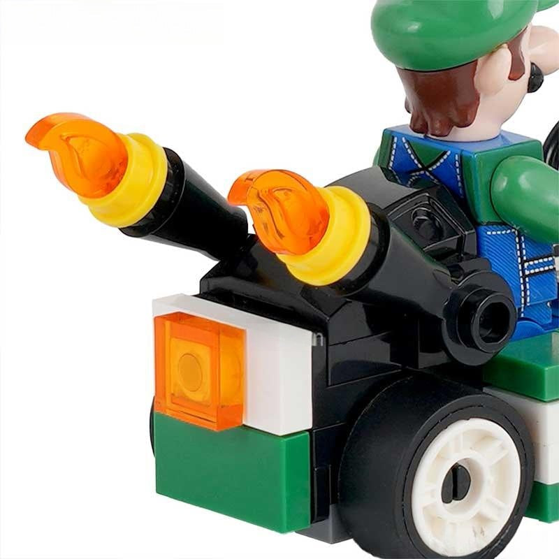 Luigi Kart Brothers Super Mario Minifigure Toy