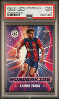 Graded 2023 Topps Chrome UCC Lamine Yamal #WK3 Wonderkids Rookie RC Soccer Card PSA 9 Mint