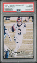 Graded 2020 Panini Chronicles Joe Burrow #201 Luminance Rookie RC Football Card PSA 10 Gem Mint