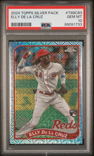 Graded 2024 Topps Silver Pack Elly De La Cruz #T89C83 Rookie RC Baseball Card PSA 10 Gem Mint