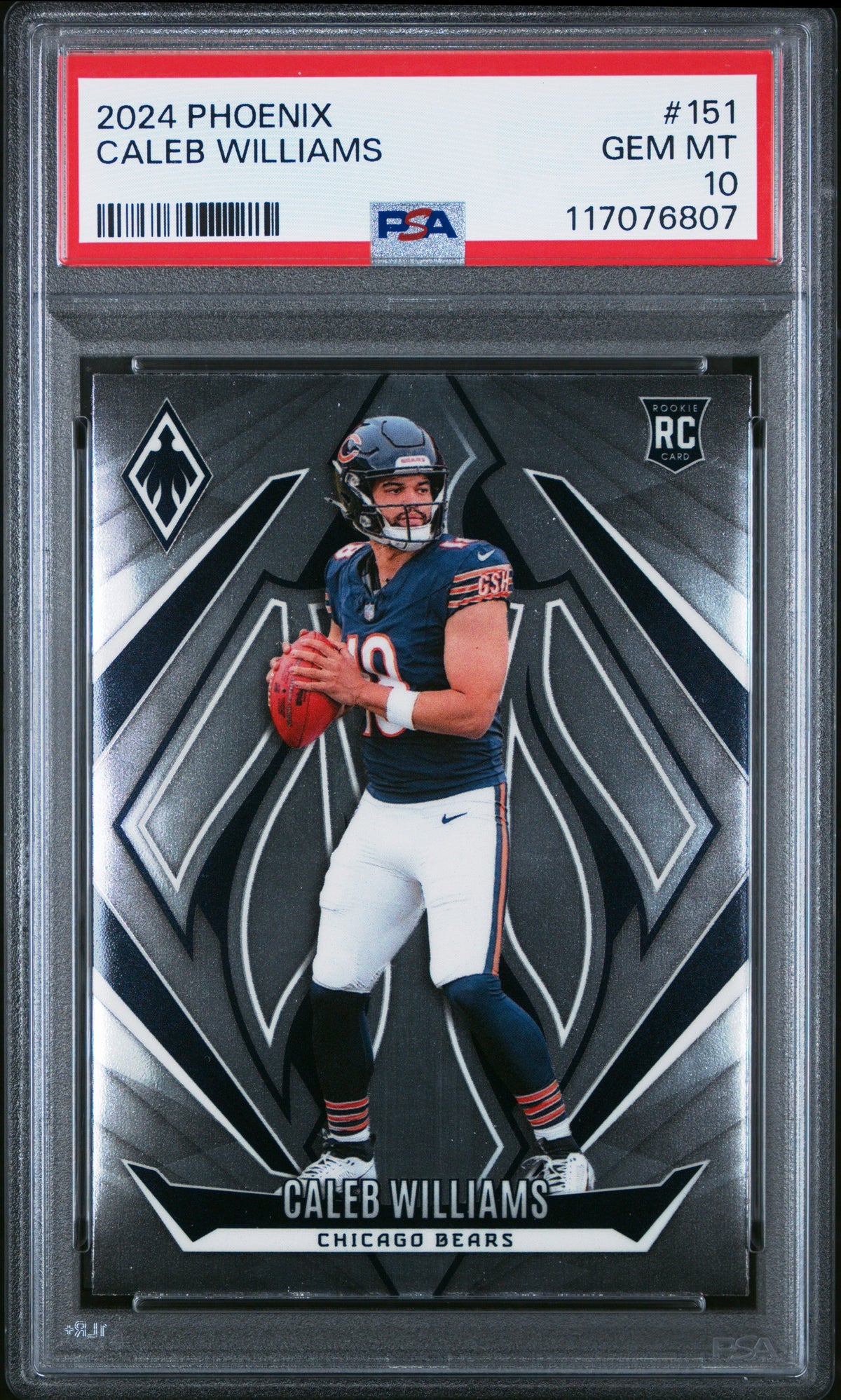 Graded 2024 Panini Phoenix Caleb Williams #151 Rookie RC Football Card PSA 10 Gem Mint