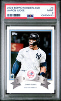 Graded 2024 Topps Wonderland Aaron Judge #4 Baseball Card PSA 9 Mint