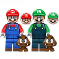 Mario & Luigi set of 2 Super Mario Brothers Lego Compatible Minifigures