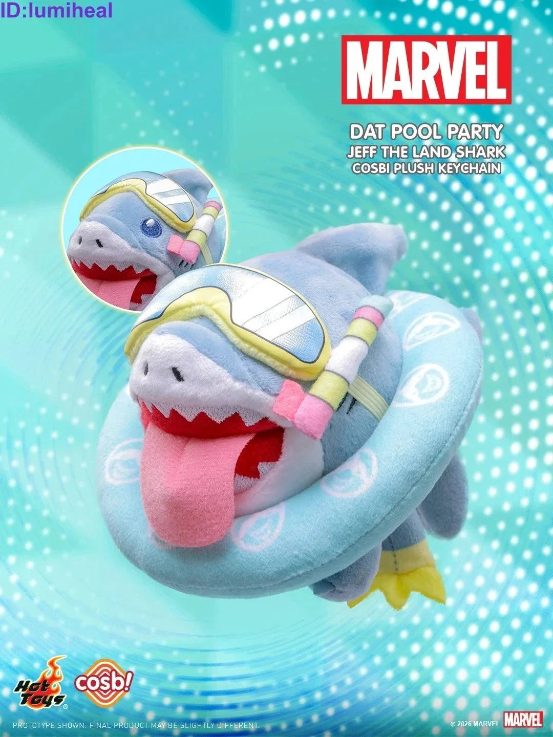 Marvel Comics Cosbi Jeff the Land Shark Random Plush Keychain Blind Box