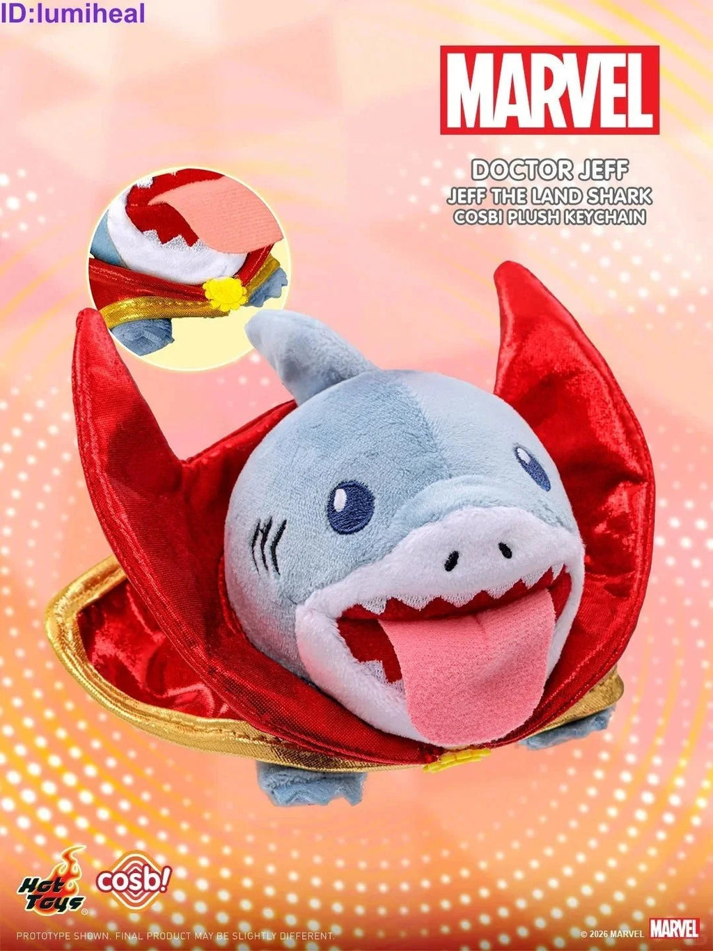 Marvel Comics Cosbi Jeff the Land Shark Random Plush Keychain Blind Box