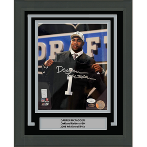 Framed Autographed/Signed Darren McFadden Oakland Raiders 8x10 Football Photo JSA COA