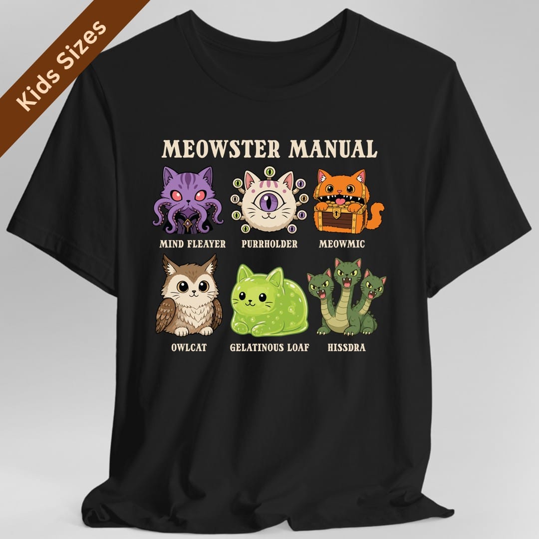 Meowster Manual Kids T-Shirt