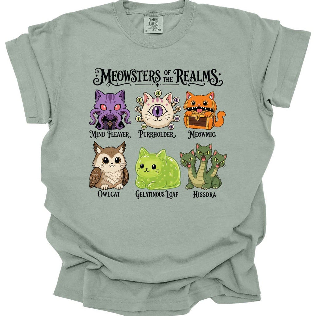 Meowsters of the Realms T-Shirt - Comfort Colors
