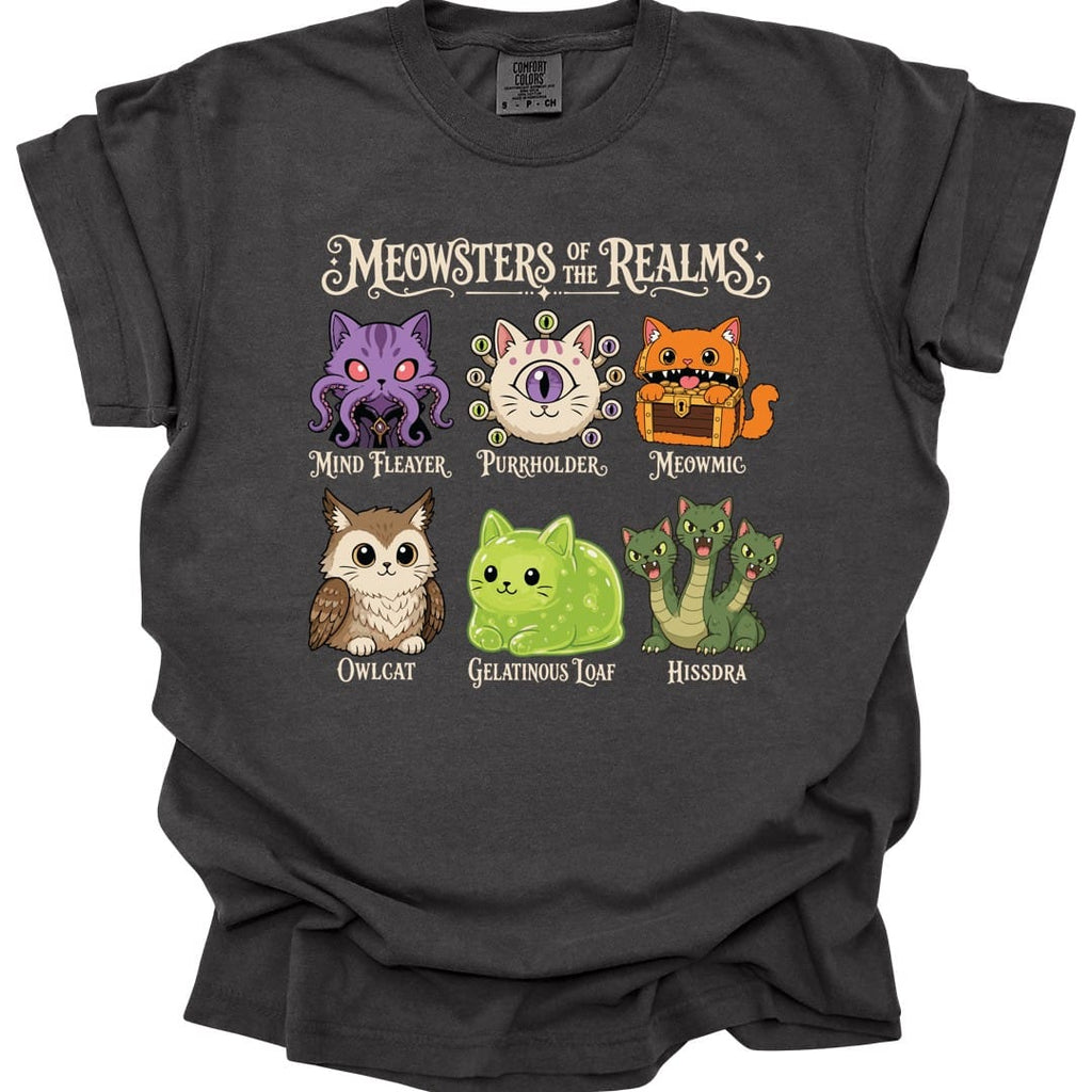 Meowsters of the Realms T-Shirt - Comfort Colors