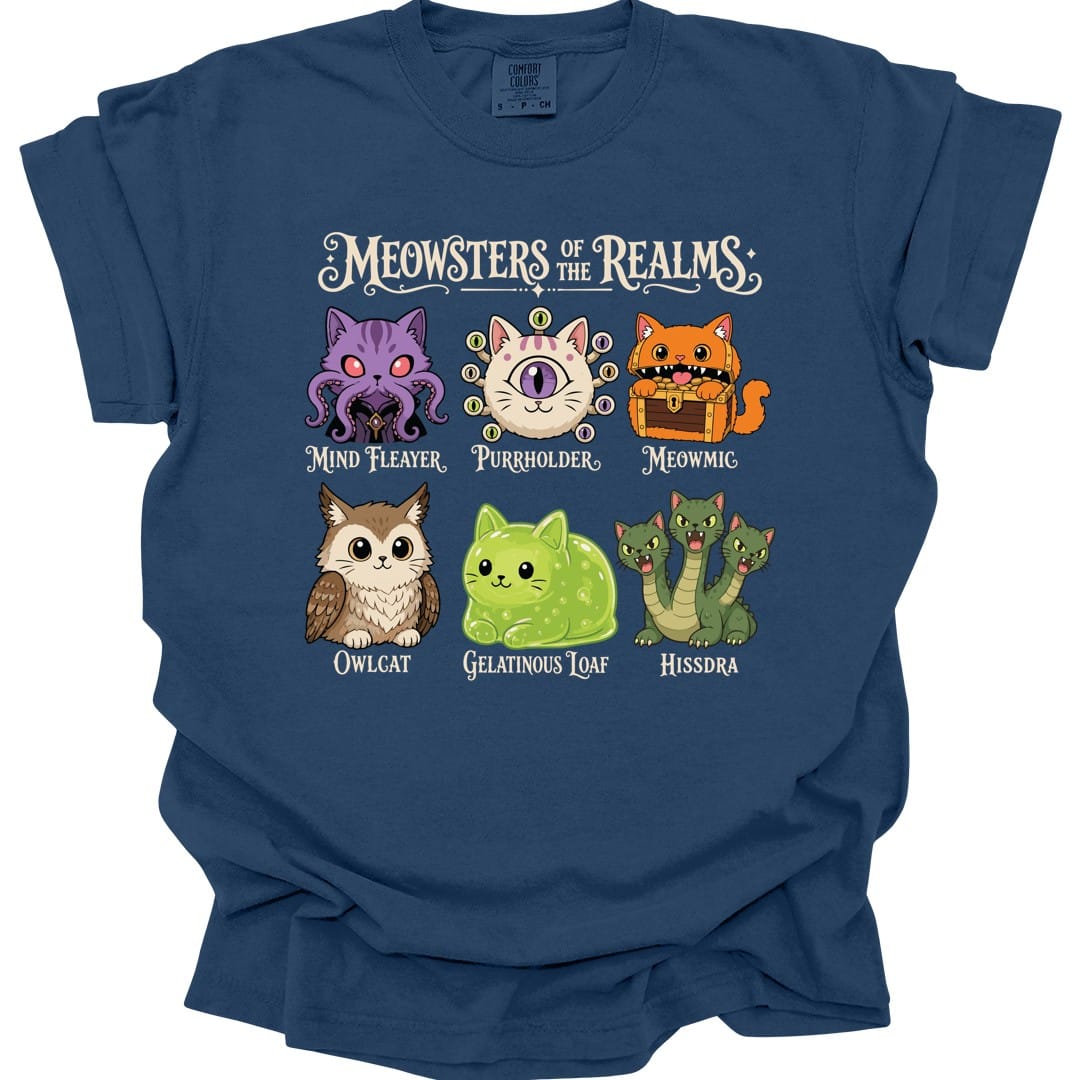 Meowsters of the Realms T-Shirt - Comfort Colors