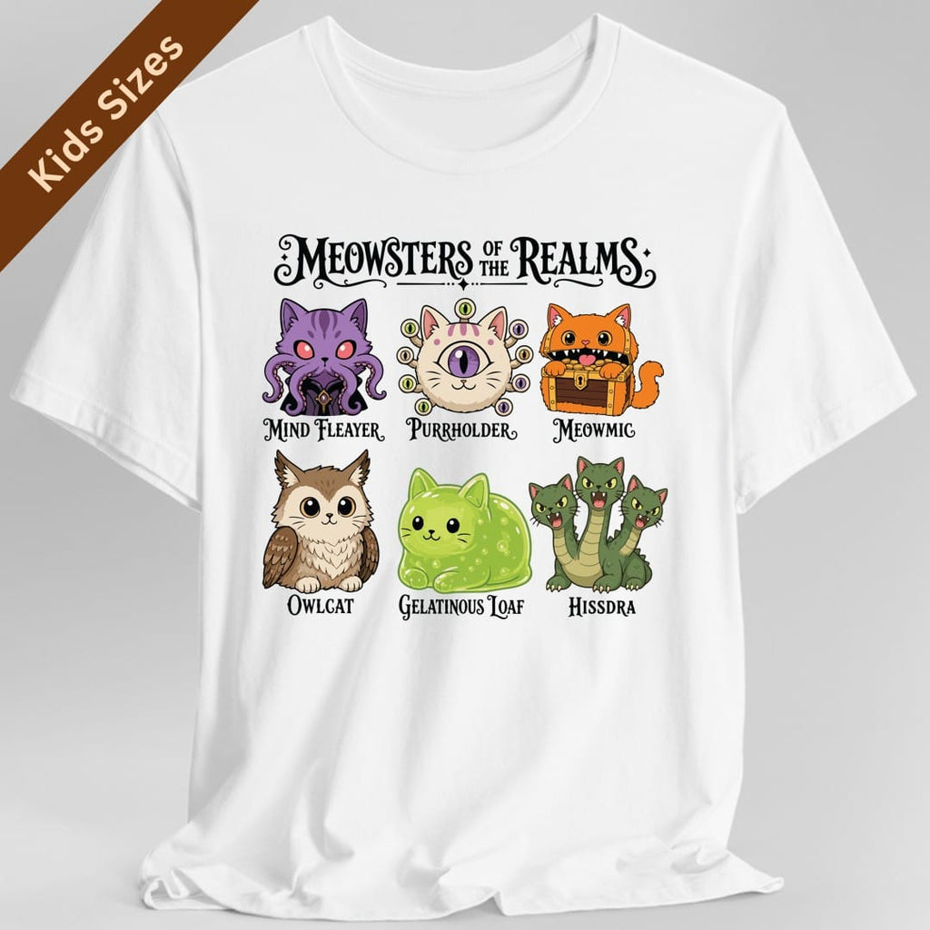 Meowsters of the Realms Kids T-Shirt