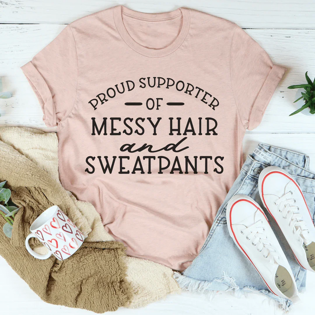 Messy Hair & Sweatpants Tee