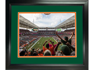 Framed Hard Rock Stadium Miami Hurricanes 11"x14" NCAA Football Photo Professionally Matted