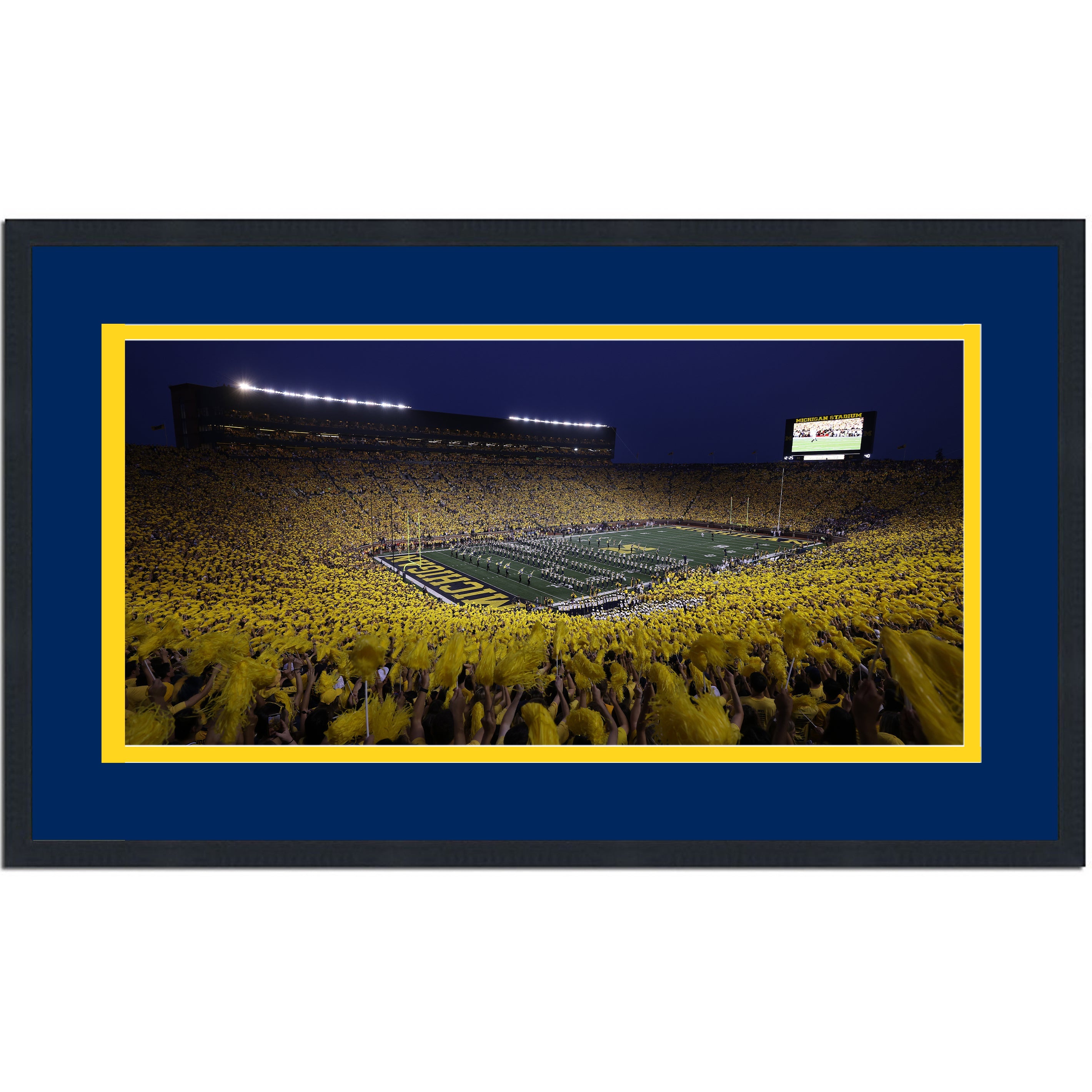 Framed Michigan Stadium (Big House) Michigan Wolverines 16x24 NCAA Football Photo Professionally Matted