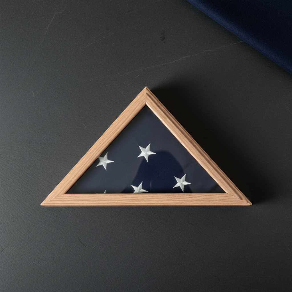 Air force flag case for 3ft x 5ft Flag Oak - Fit 3' x 5' flag.
