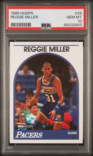 Graded 1989 Hoops Reggie Miller #29 2nd Year Basketball Card PSA 10 Gem Mint