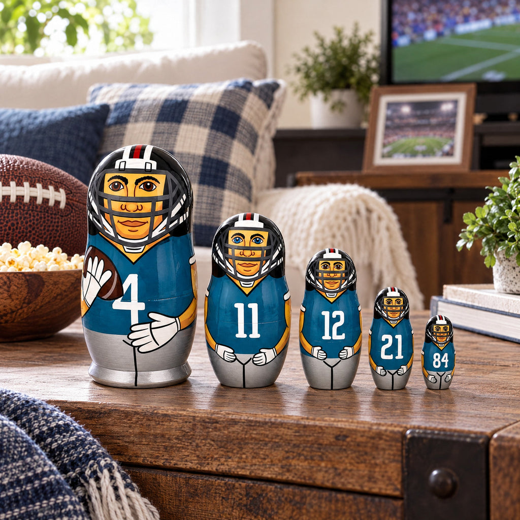 Football Wooden Nesting Dolls