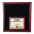 Extra Large Award Display Case in bottom with 3'x5' flag