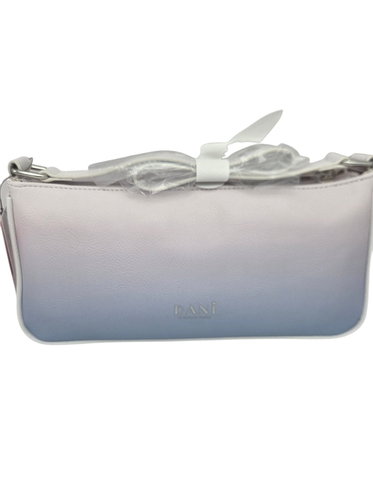 Momof2boyz Shop Danielle Nicole Ariel shoulder bag in white to blue ombre synthetic leather with a sleek design