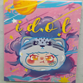 Momof2boyz Shop Idol Plush first gen animal blind box art featuring a cute character in a snow leopard hood