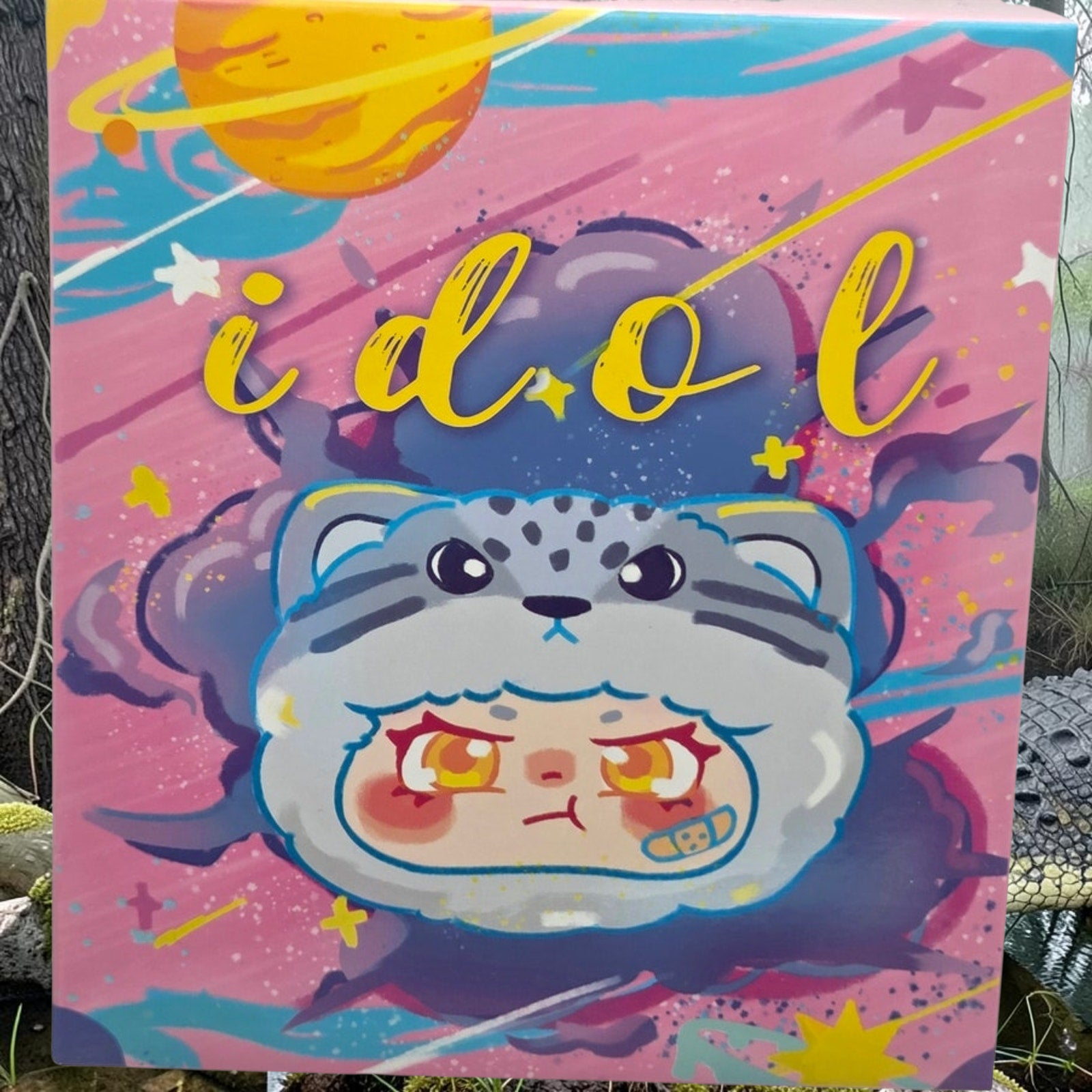 Momof2boyz Shop Idol Plush First Gen Animal blind box packaging featuring a cute character in a leopard hood