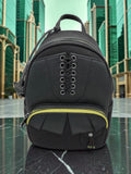 Momof2boyz Shop Loungefly Wizard of Oz Wicked Witch mini backpack in black canvas with lace-up front and lime zipper