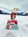 Momof2boyz Shop The Monster's Coca-Cola figure with red surfboard and bottle standing in snow with matching card