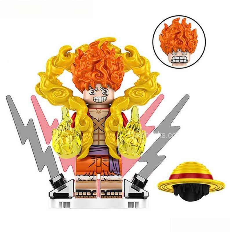 Monkey D Luffy Nika Sun God One Piece Lego Anime Minifigures Custom Toys 6