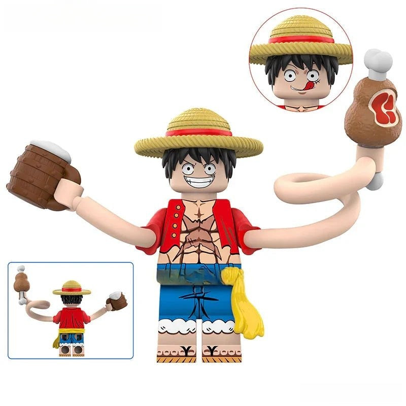 Monkey D Luffy stretch arms One Piece Anime Minifigure 7