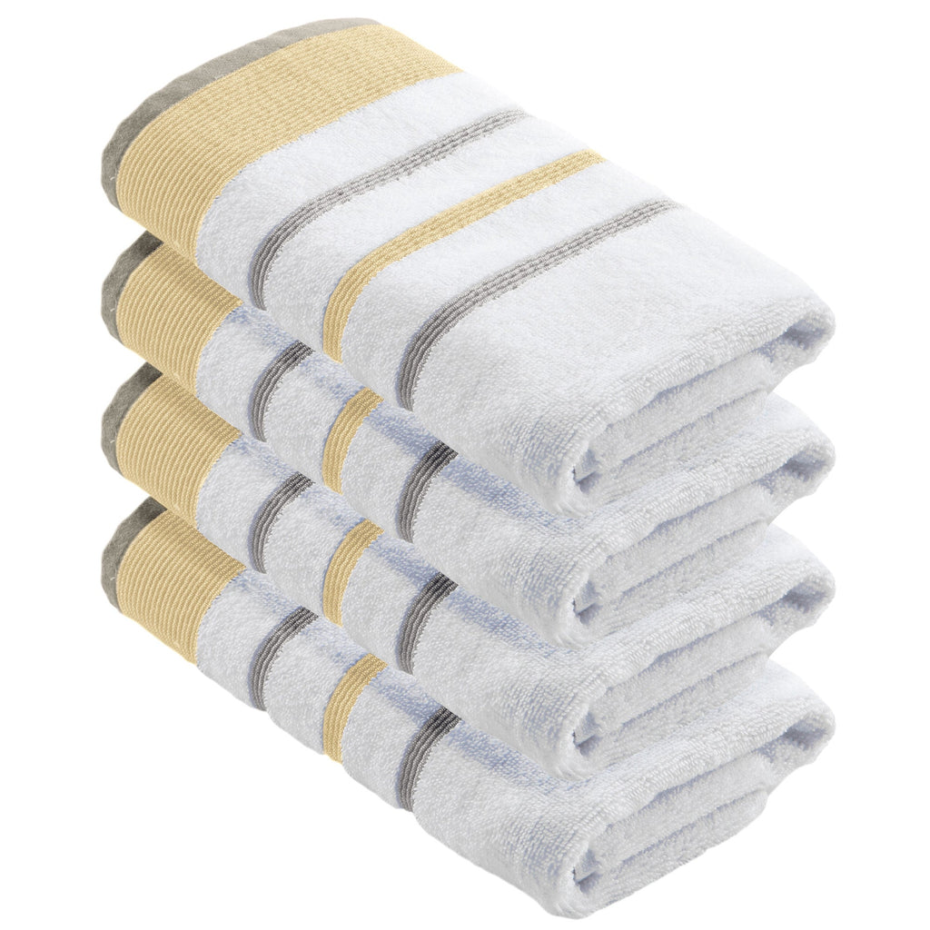 Decorative Cotton Stripe Bath Towel Set - Noelle Collection