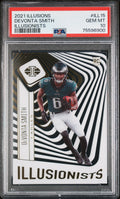 Graded 2021 Panini Illusions DeVonta Smith #ILL15 Illusionists Rookie RC Football Card PSA 10 Gem Mint