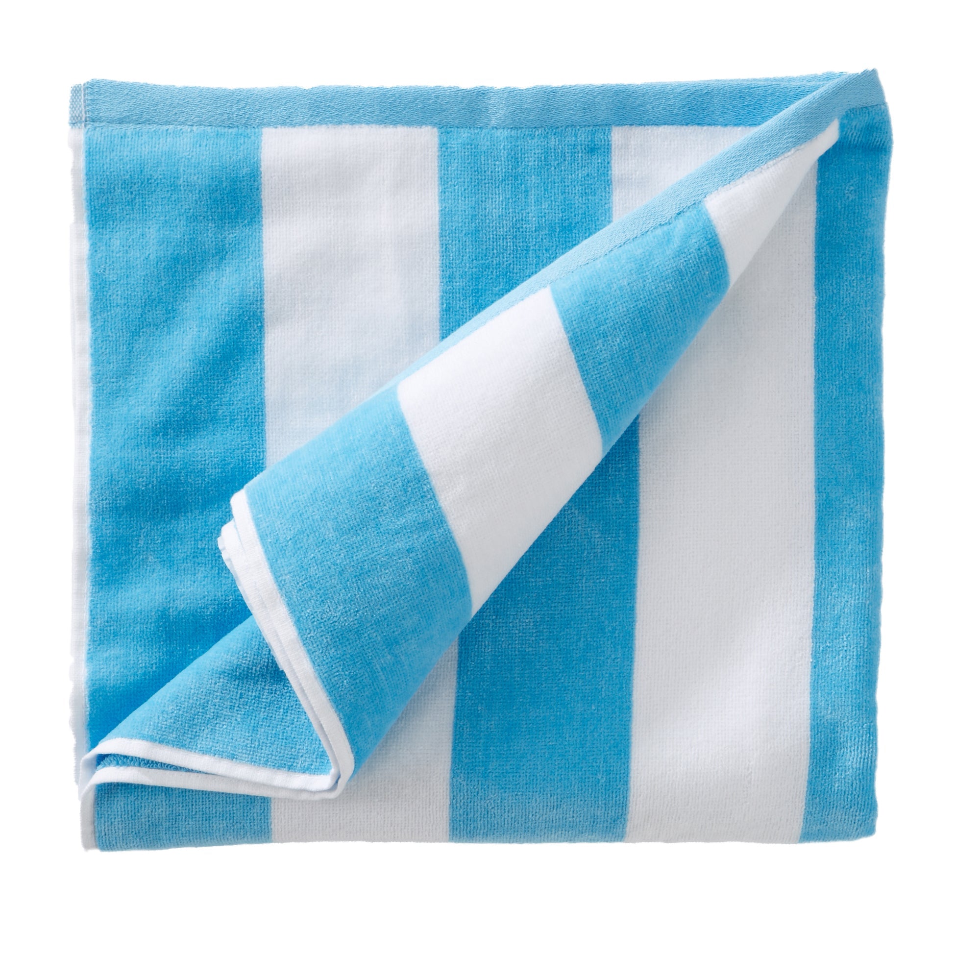 Cotton Velour Cabana Stripe Beach Towel - Novia Collection.