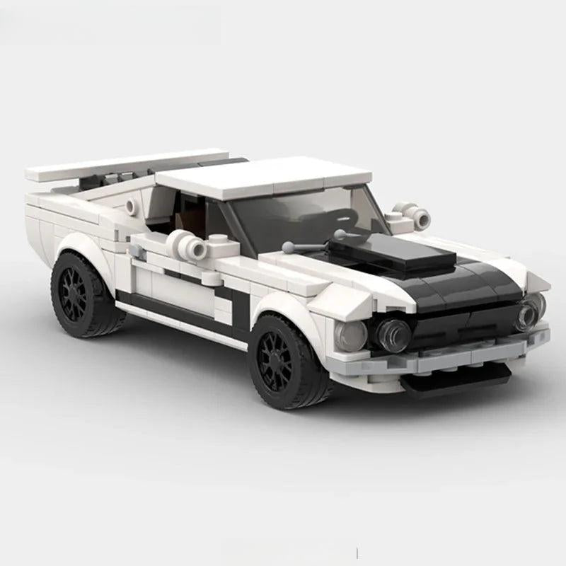 Mustang Boss 302 Classic Muscle Custom Lego Cars Minifigures Building Block Toys