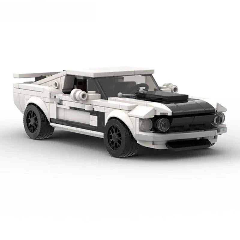 Mustang Boss 302 Classic Muscle Custom Lego Cars Minifigures Building Block Toys