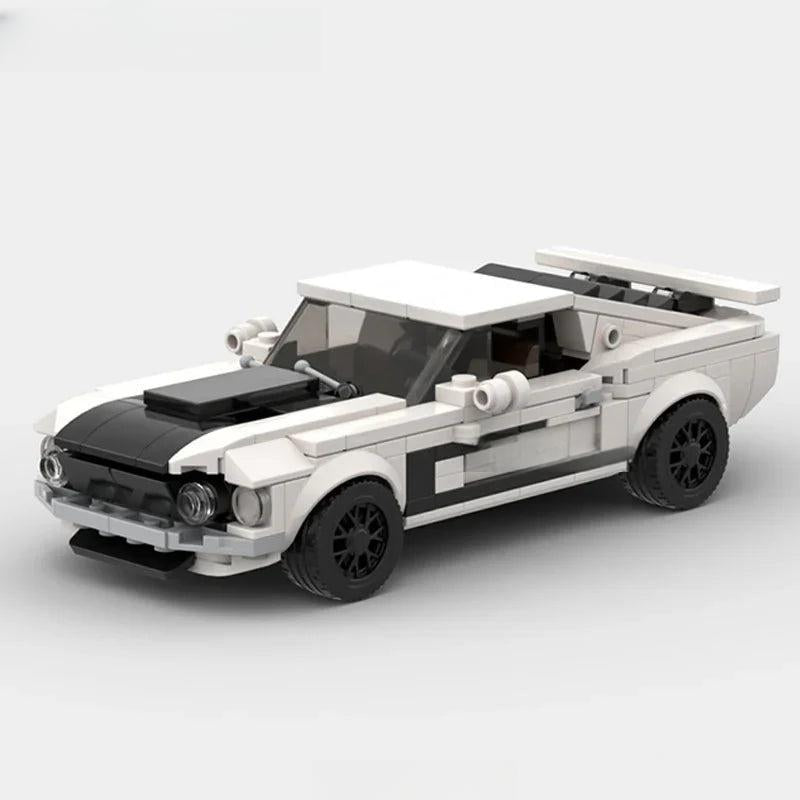 Mustang Boss 302 Classic Muscle Custom Lego Cars Minifigures Building Block Toys