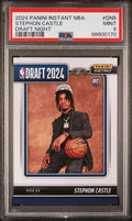 Graded 2024 Panini Instant NBA Stephon Castle #DN5 Draft Night Rookie RC Basketball Card PSA 9 Mint